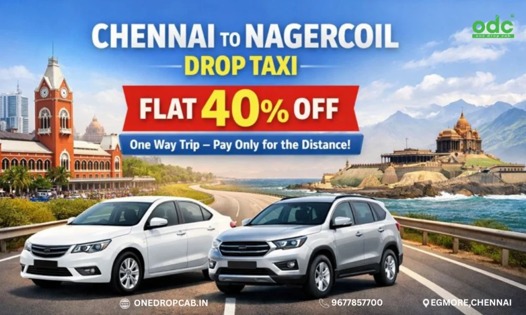 Chennai to Nagercoil one way taxi service