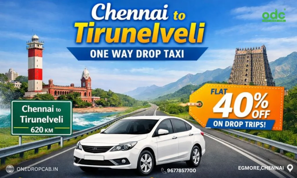 Chennai to Tirunelveli one drop cab booking