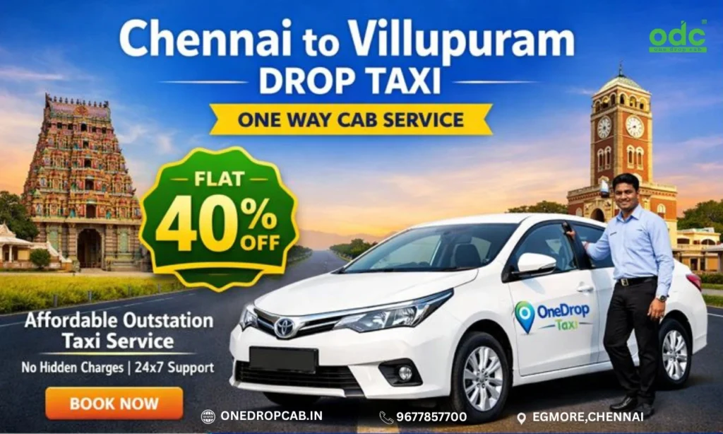 Chennai to Villupuram drop taxi service