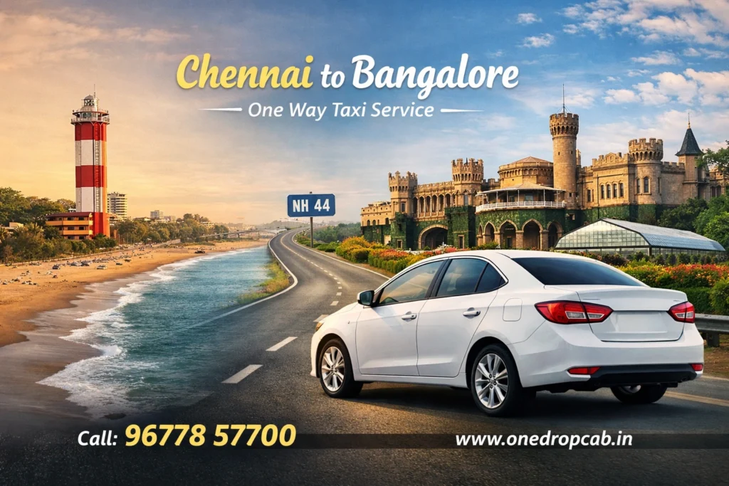 Chennai to Bangalore city one drop cab services