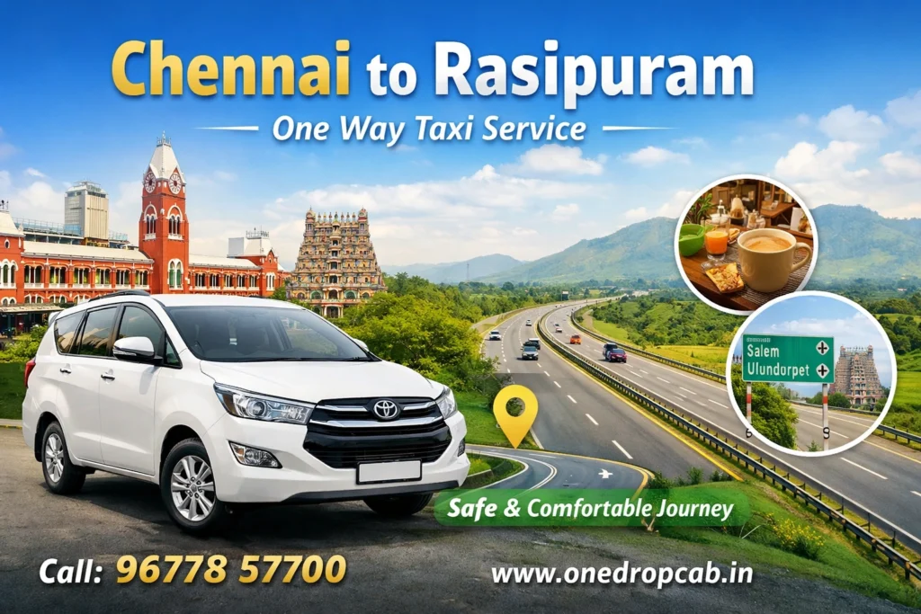Chennai to Rasipuram one way cab booking