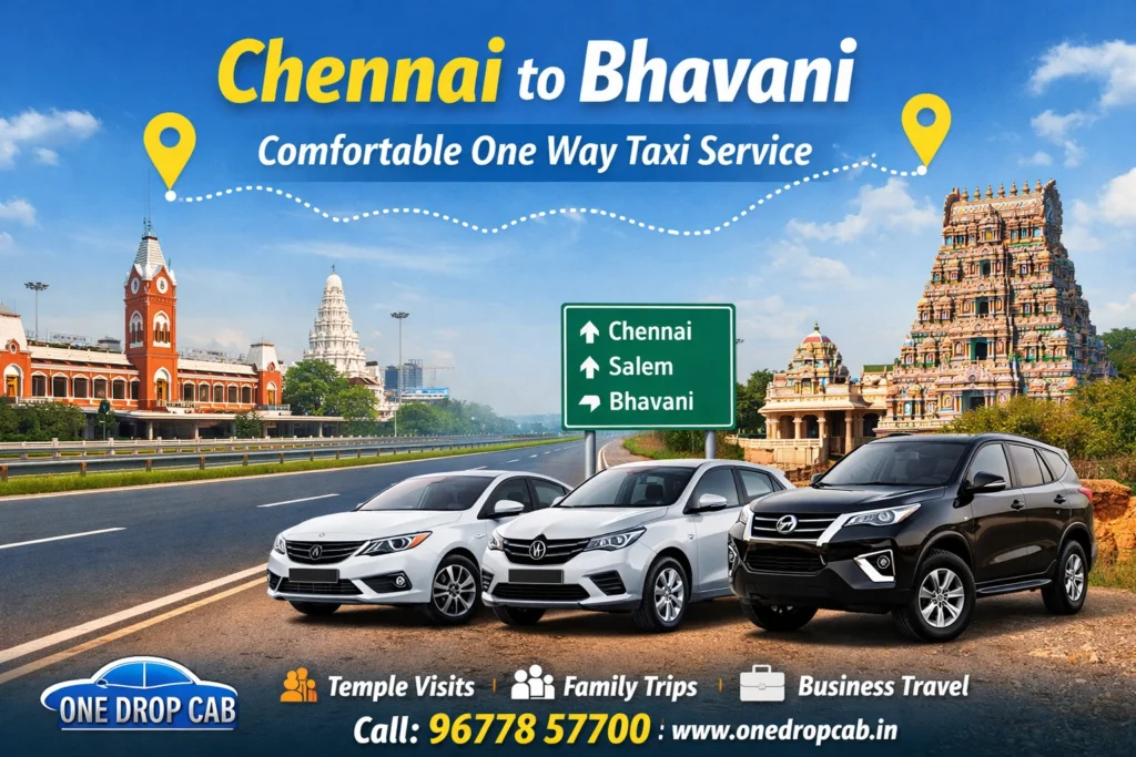 Chennai to Bhavani one drop cab service