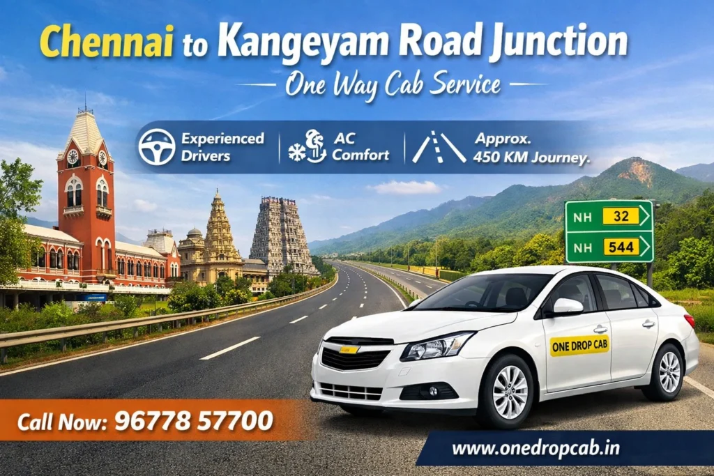 Chennai to Kangeyam Road Junction one drop cab