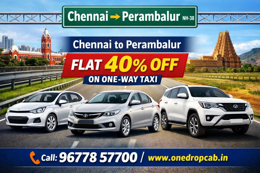 Chennai to Perambalur drop taxi service