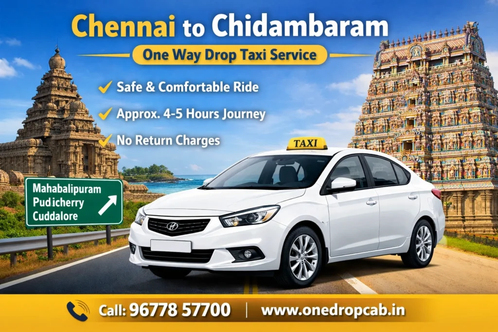 One way cab Chennai to Chidambaram